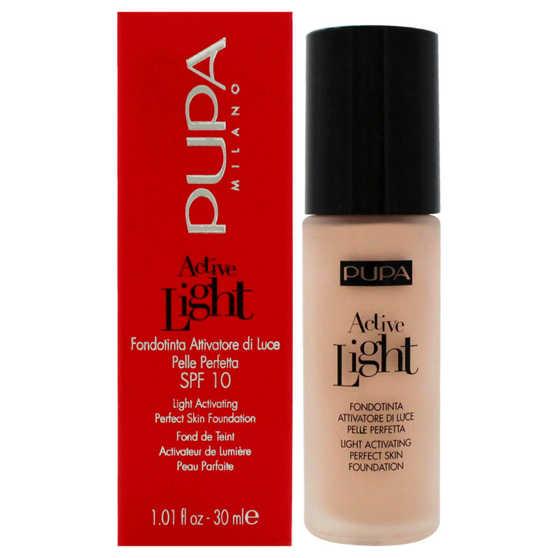 Pupa Milano Active Light Activating Perfect Skin Foundation SPF 10 - 007 Rose by Pupa Milano for Women - 1.01 oz Foundation