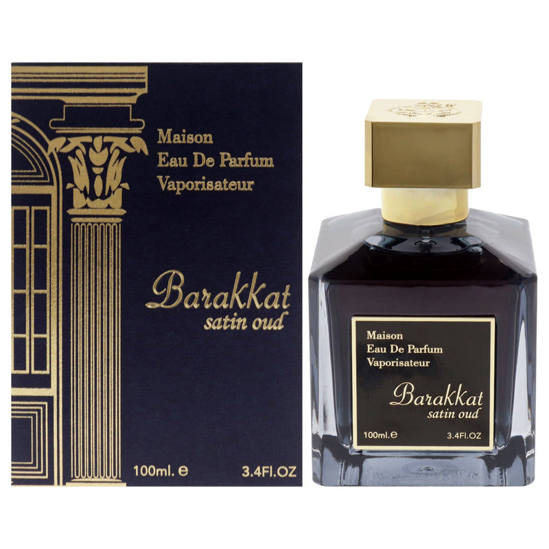 Fragrance World Maison Barakkat Satin Oud by Fragrance World for Unisex - 3.4 oz EDP Spray