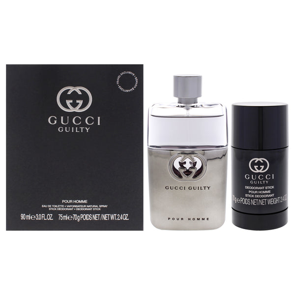 Gucci Gucci Guilty by Gucci for Men - 2 Pc Gift Set 3oz EDT Spray, 2.4oz Deodorant Stick