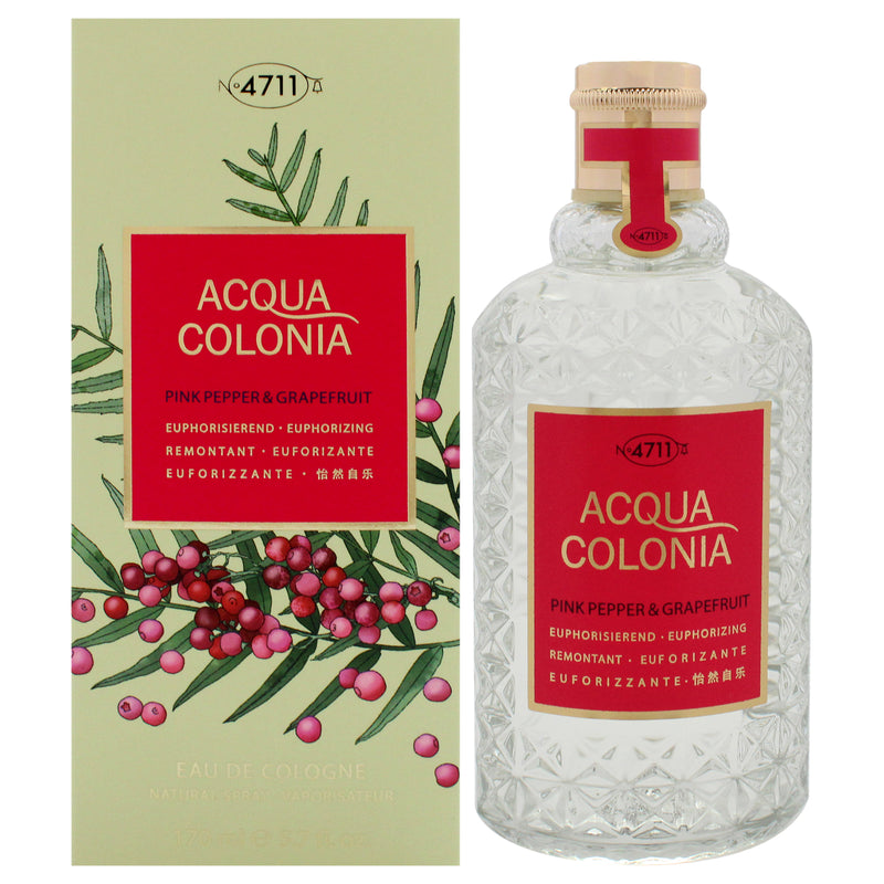 Muelhens 4711 Acqua Colonia - Pink Pepper and Grapefruit by Muelhens for Unisex - 5.7 oz EDC Spray