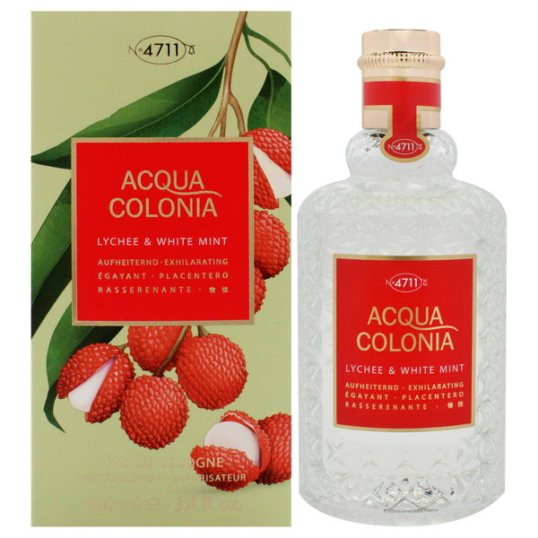Muelhens 4711 Acqua Colonia - Lychee and White Mint by Muelhens for Unisex - 3.4 oz EDC Spray