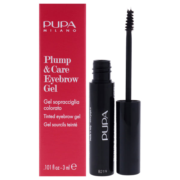 Pupa Milano Plump and Care Eyebrow Gel - 003 Dark Brown by Pupa Milano for Women - 0.101 oz Eyebrow Gel
