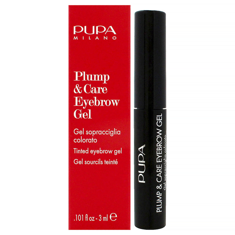 Pupa Milano Plump and Care Eyebrow Gel - 002 Brown by Pupa Milano for Women - 0.101 oz Eyebrow Gel