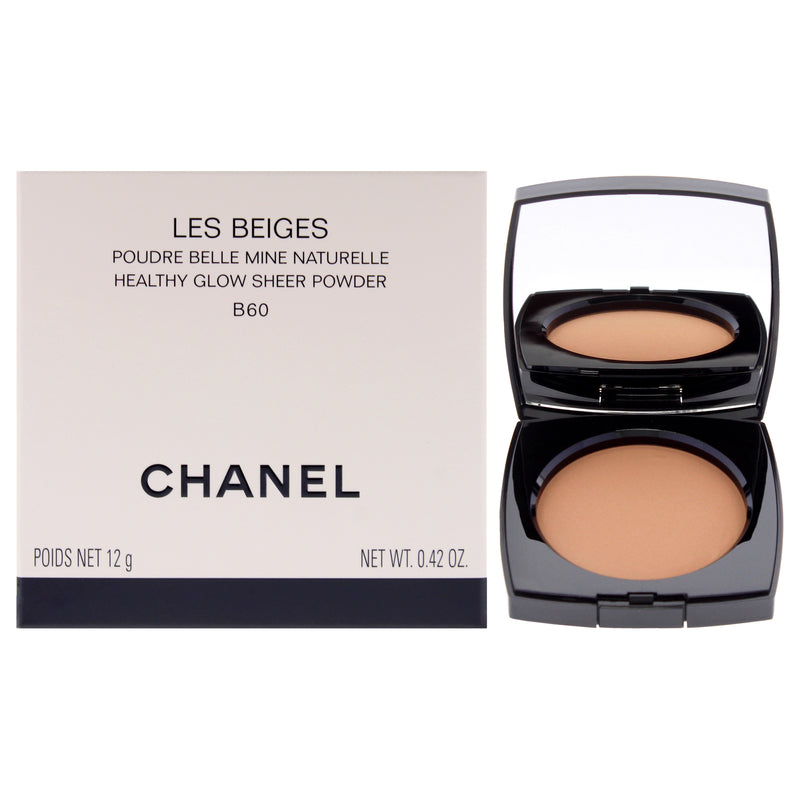 Chanel Les Beiges Healthy Glow Sheer Powder - B60 Intense Dark-Medium With Neutral Undertone by Chanel for Women - 0.42 oz Powder