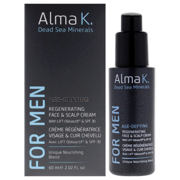Alma K Age Defying Regenerating Face and Scalp Cream With SPF 30 by Alma K for Men - 2 oz Cream