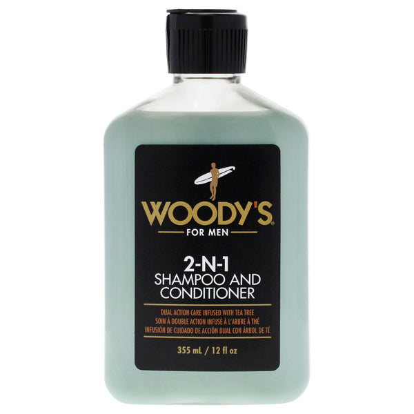 Woodys 2-N-1 Shampoo and Conditioner by Woodys for Men - 12 oz Shampoo and Conditioner