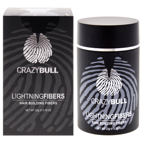 Crazy Bull Hair Lightning Hair Building Fibers - 1 Black by Crazy Bull Hair for Men - 0.78 oz Fiber