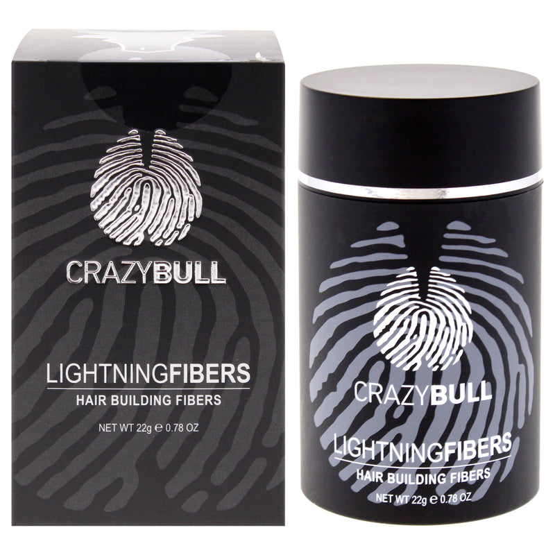 Crazy Bull Hair Lightning Hair Building Fibers - 1 Black by Crazy Bull Hair for Men - 0.78 oz Fiber