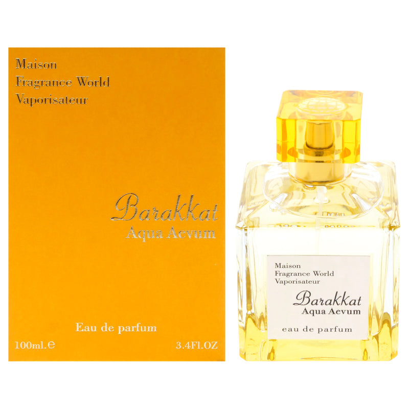 Fragrance World Maison Barakkat Aqua Aevum by Fragrance World for Unisex - 3.4 oz EDP Spray