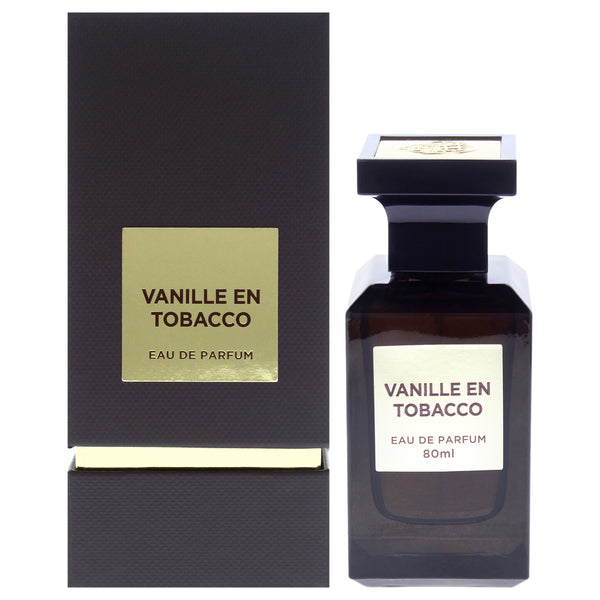 Fragrance World Vanille En Tobacco by Fragrance World for Men - 2.7 oz EDP Spray