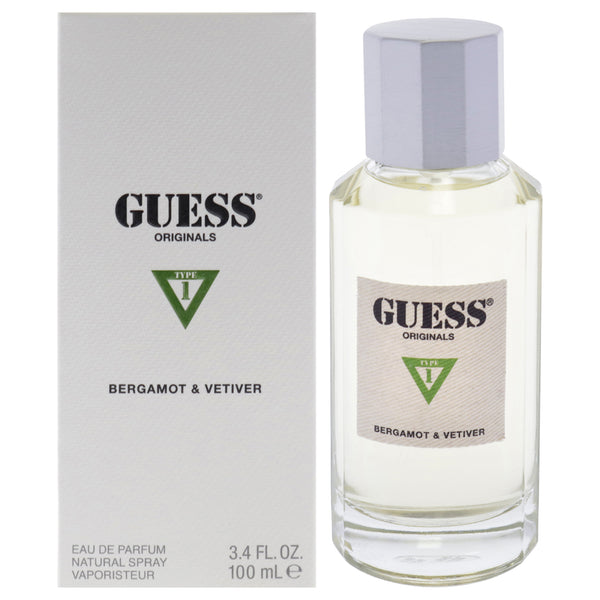 Guess Guess Originals Type 1 Bergamot and Vetiver by Guess for Unisex - 3.4 oz EDP Spray