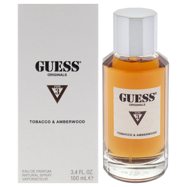 Guess Guess Originals Type 3 Tobacco and Amberwood by Guess for Men - 3.4 oz EDP Spray