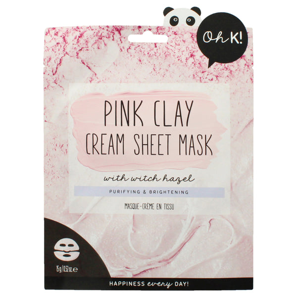 Oh K! Cream Sheet Mask - Pink Clay by Oh K! for Unisex - 1 Pc Mask
