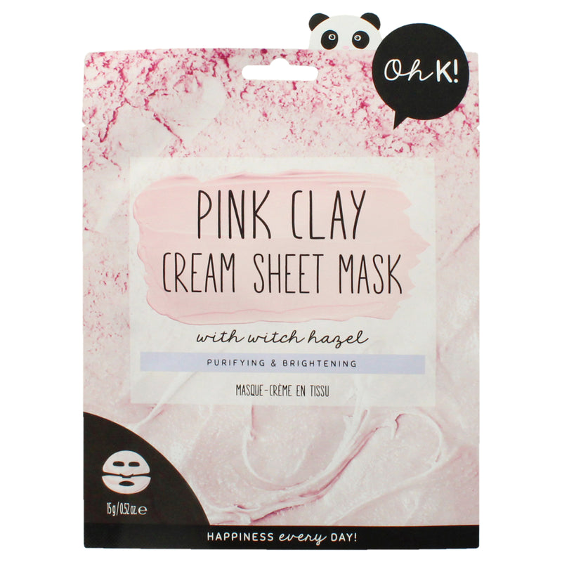 Oh K! Cream Sheet Mask - Pink Clay by Oh K! for Unisex - 1 Pc Mask