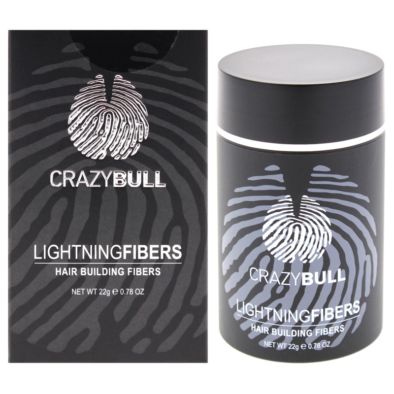 Crazy Bull Hair Lightning Hair Building Fibers - 4 Medium Brown by Crazy Bull Hair for Men - 0.78 oz Fiber