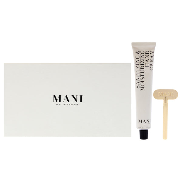 Mani Sanitizing and Moisturizing Hand Cream Set by Mani for Women - 2 Pc 1.69oz Sanitizing Moisturizing Hand Cream, Tool