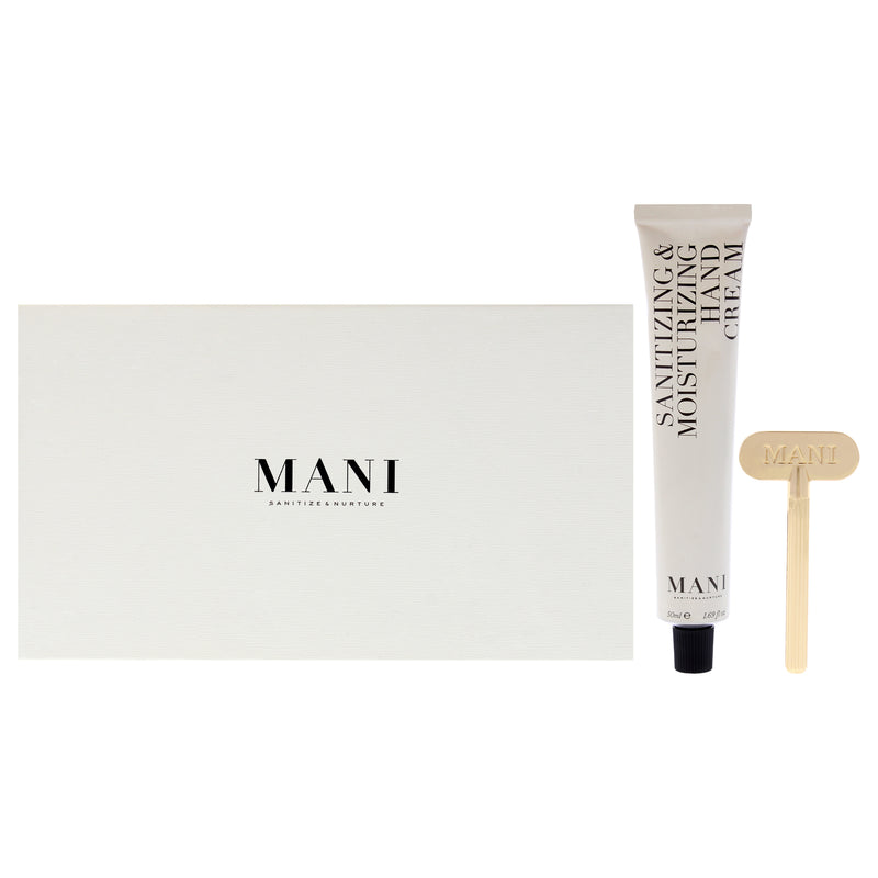 Mani Sanitizing and Moisturizing Hand Cream Set by Mani for Women - 2 Pc 1.69oz Sanitizing Moisturizing Hand Cream, Tool