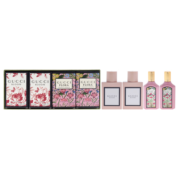 Gucci Gucci Variety by Gucci for Women - 4 Pc Mini Gift Set 2 x 0.16oz Gucci Bloom EDP Spray, 2 x 0.16oz Flora EDP Spray