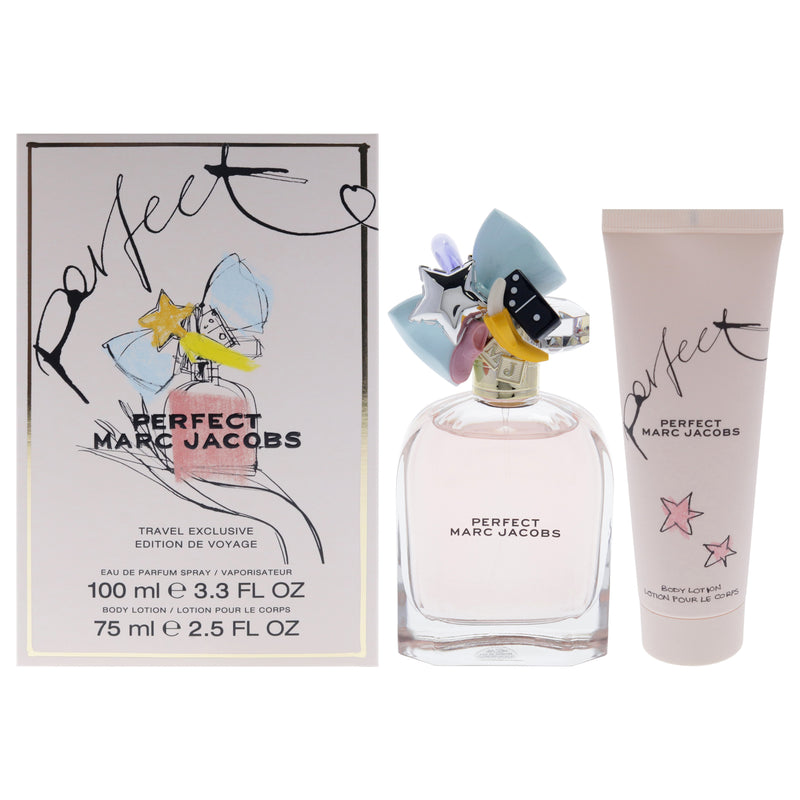 Marc Jacobs Perfect by Marc Jacobs for Women - 2 Pc Gift Set 3.3oz EDP Spray, 2.5oz Body Lotion