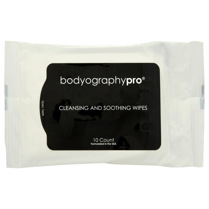 Bodyography Cleansing and Soothing Wipes by Bodyography for Women - 10 Count Wipes