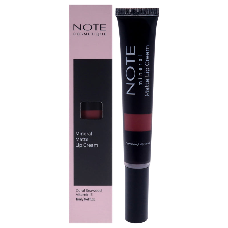 Note Cosmetique Mineral Matte Lip Cream - 06 Runway by Note Cosmetique for Women - 0.41 oz Lipstick