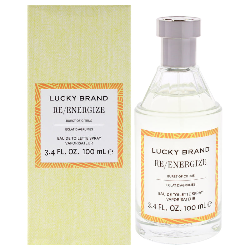 Lucky Brand Re-Energize by Lucky Brand for Unisex - 3.4 oz EDT Spray