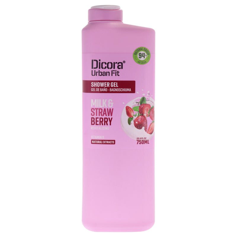 Dicora Urban Fit Shower Gel - Milk and Strawberry by Dicora Urban Fit for Unisex - 25.4 oz Shower Gel