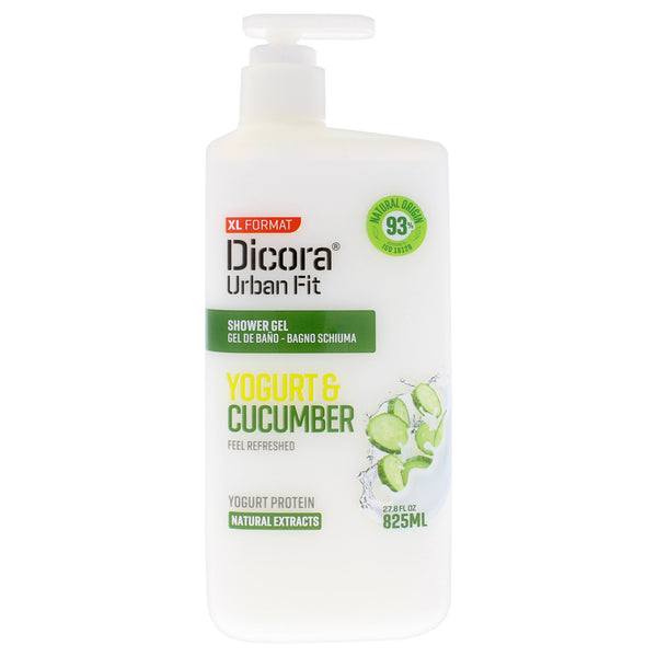Dicora Urban Fit Shower Gel - Protein Yogurt and Cucumber by Dicora Urban Fit for Unisex - 27.8 oz Shower Cream