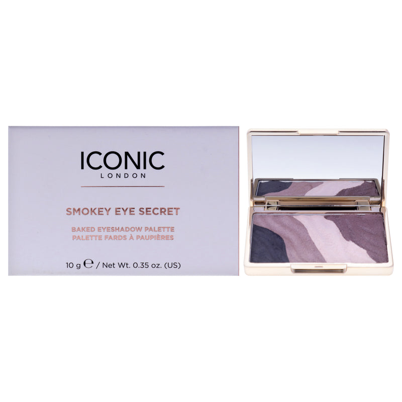Iconic London Smokey Eye Secret Baked Eyeshadow Palette by Iconic London for Women - 0.35 oz Eye Shadow
