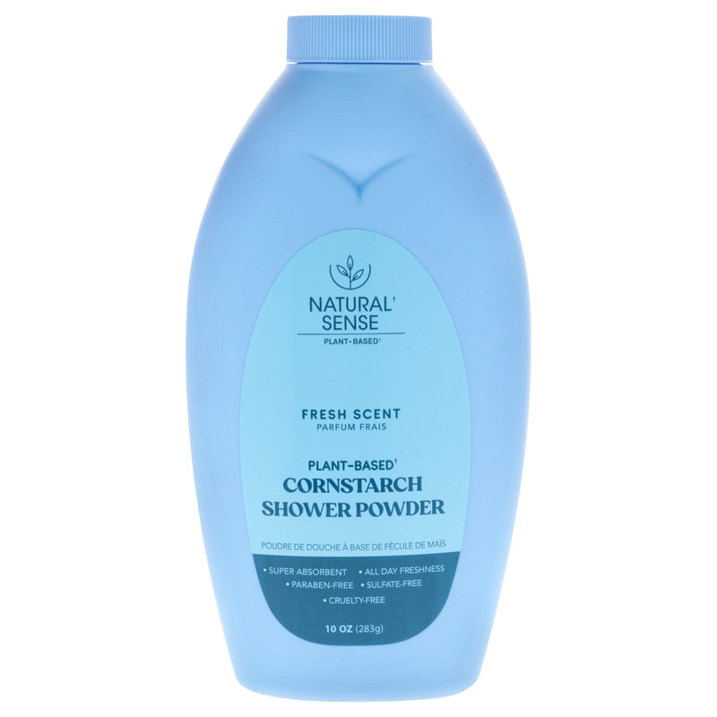 Dr. Natural Natural Sense Plant-Based Cornstarch Shower Powder - Fresh Scent by Dr. Natural for Unisex - 10 oz Powder
