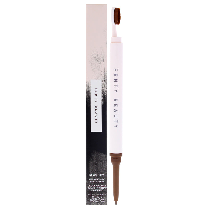 Fenty Beauty Brow MVP Ultra Fine Brow Pencil and Styler - Medium Brown by Fenty Beauty for Women - 0.002 oz Eyebrow Pencil