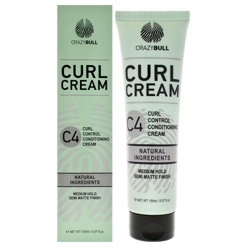 Crazy Bull Hair C4 Curls Cream by Crazy Bull Hair for Men - 5.07 oz Cream