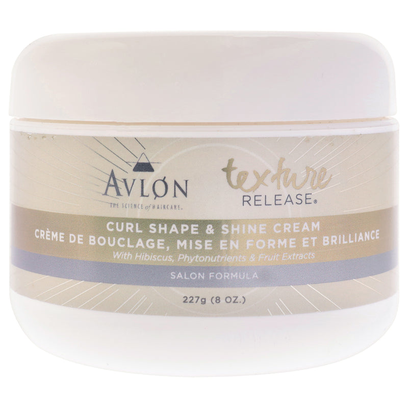 Avlon Texture Release Curl Shape and Shine Cream by Avlon for Unisex - 8 oz Cream