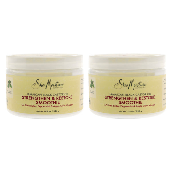 Shea Moisture Jamaican Black Castor Oil Strengthen & Restore Smoothie Cream - Pack of 2 by Shea Moisture for Unisex - 12 oz Cream