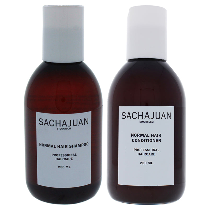 Sachajuan Normal Hair Shampoo and Condioner Kit by Sachajuan for Unisex - 2 Pc Kit 8.45oz Shampoo, 8.4oz Conditioner