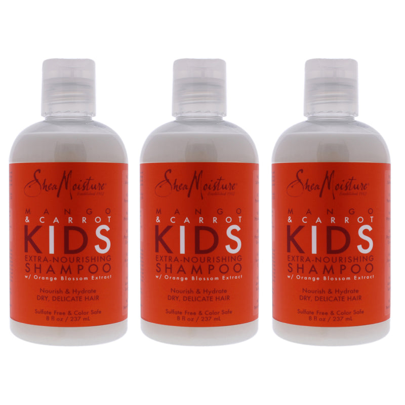 Shea Moisture Mango Carrot Kids Extra-Nourishing Shampoo by Shea Moisture for Kids - 8 oz Shampoo - Pack of 3
