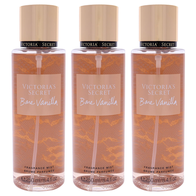 Victoria's Secret Bare Vanilla by Victorias Secret for Women - 8.4 oz Fragrance Mist - Pack of 3