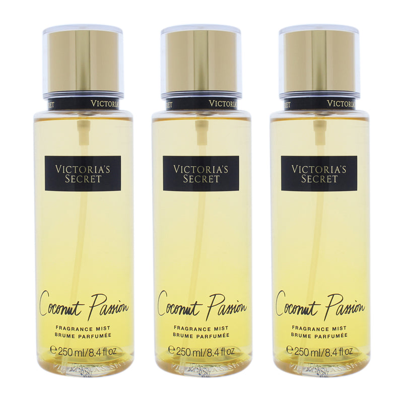 Victoria's Secret Coconut Passion by Victorias Secret for Women - 8.4 oz Fragrance Mist - Pack of 3