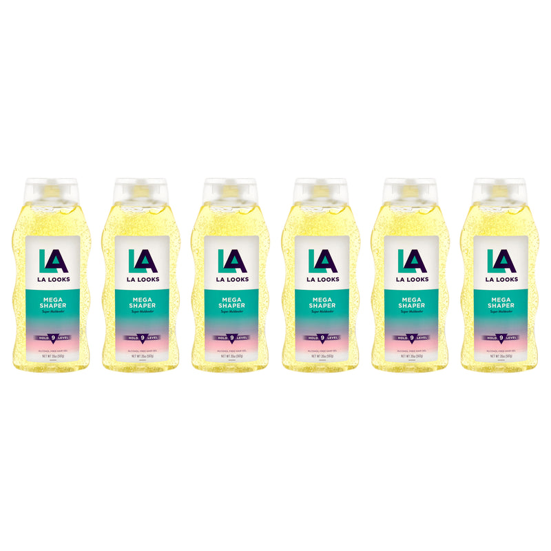 L.A. Looks Mega Mega Hold Styling Gel by L.A. Looks for Unisex - 20 oz Gel - Pack of 6