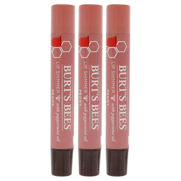 Burt's Bees Burts Bees Lip Shimmer - Peony by Burts Bees for Women - 0.09 oz Lip Shimmer - Pack of 3
