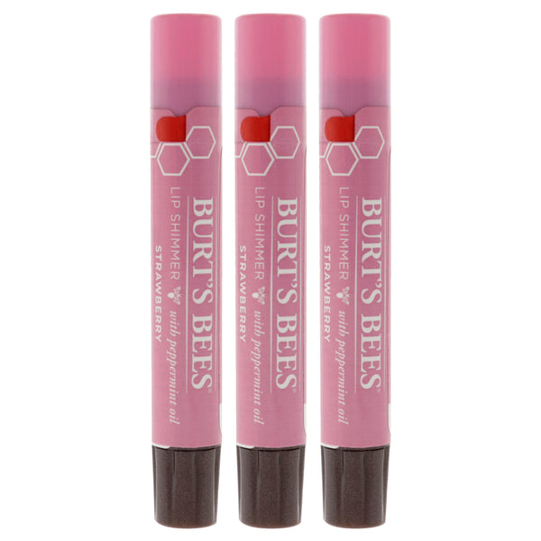 Burt's Bees Burts Bees Lip Shimmer - Strawberry by Burts Bees for Women - 0.09 oz Lip Shimmer - Pack of 3