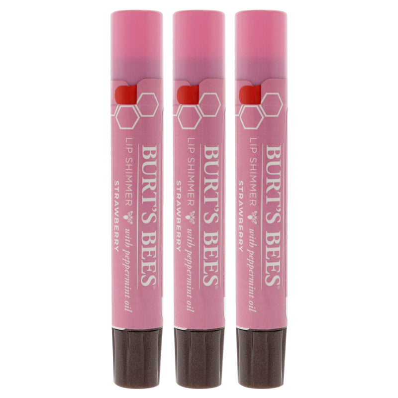 Burt's Bees Burts Bees Lip Shimmer - Strawberry by Burts Bees for Women - 0.09 oz Lip Shimmer - Pack of 3