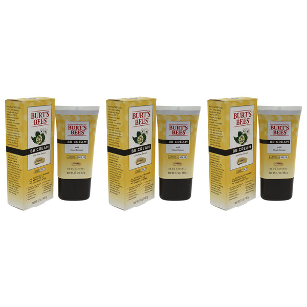 Burt's Bees BB Cream SPF 15 - Light by Burts Bees for Women - 1.7 oz Makeup - Pack of 3
