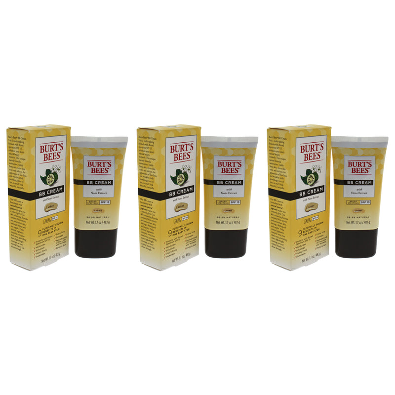 Burt's Bees BB Cream SPF 15 - Light by Burts Bees for Women - 1.7 oz Makeup - Pack of 3