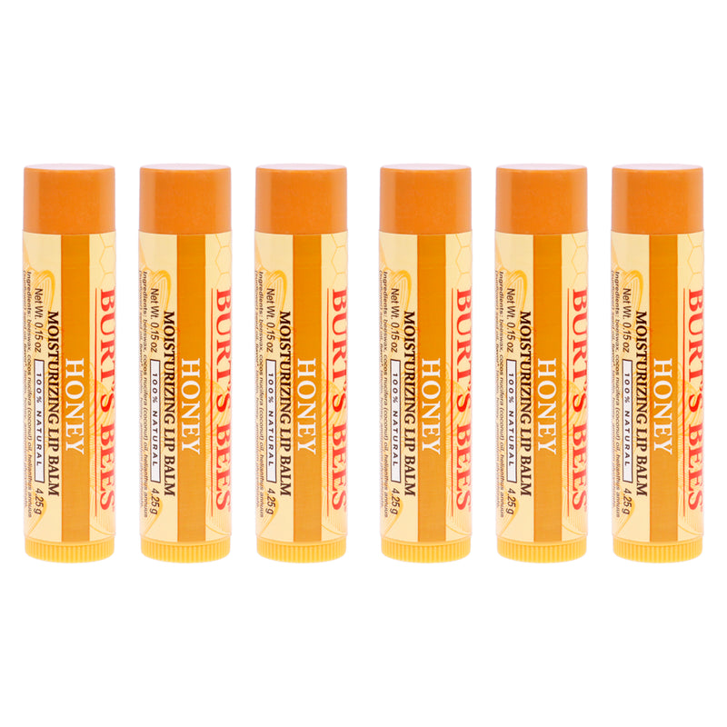 Burt's Bees Honey Moisturizing Lip Balm Blister by Burts Bees for Unisex - 0.15 oz Lip Balm - Pack of 6