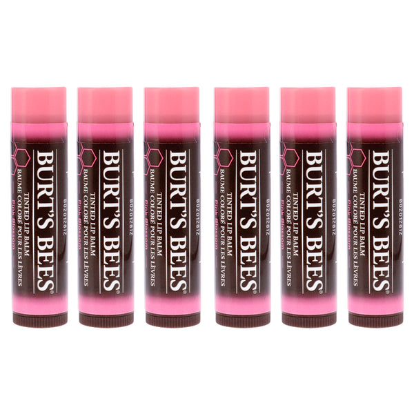 Burt's Bees Tinted Lip Balm - Pink Blossom by Burts Bees for Unisex - 0.15 oz Lip Balm - Pack of 6