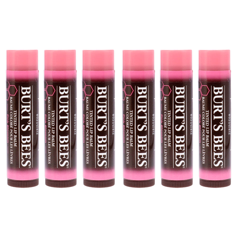 Burt's Bees Tinted Lip Balm - Pink Blossom by Burts Bees for Unisex - 0.15 oz Lip Balm - Pack of 6