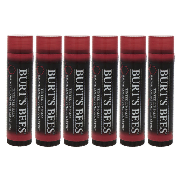 Burt's Bees Tinted Lip Balm - Rose by Burts Bees for Unisex - 0.15 oz Lip Balm - Pack of 6