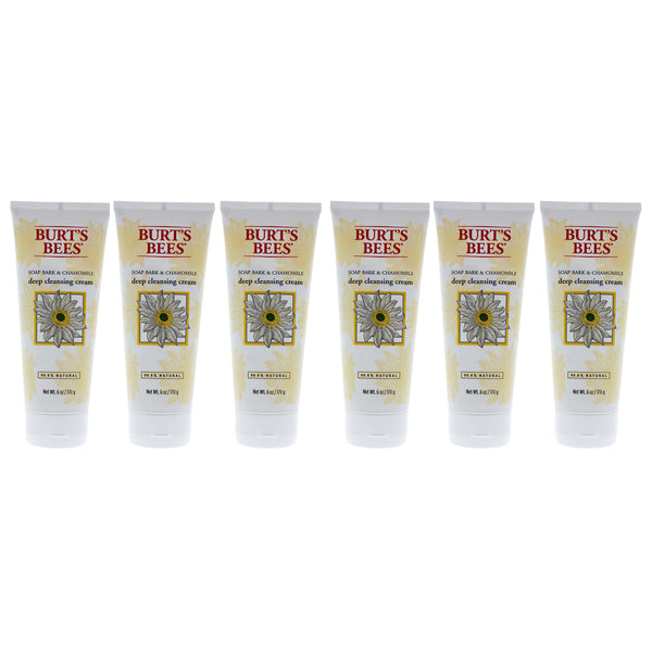 Burt's Bees Soap Bark and Chamomile Deep Cleansing Cream by Burts Bees for Unisex - 6 oz Soap - Pack of 6
