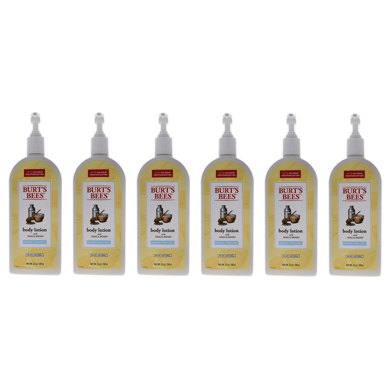 Burt's Bees Milk and Honey Body Lotion by Burts Bees for Unisex - 12 oz Body Lotion - Pack of 6